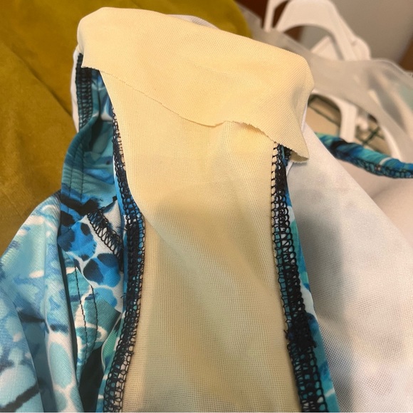 Magicsuit Woman’s one piece swimsuit-blue shades pattern-shirred front-size 8 - Picture 11 of 12